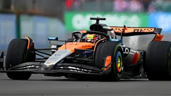 NORTHAMPTON, ENGLAND - JULY 06: Lando Norris of Great Britain and McLaren prepares to drive in the