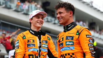 SPA, BELGIUM - JULY 26: Oscar Piastri of Australia driving the (81) McLaren MCL39 Mercedes leads