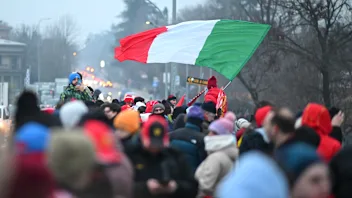 FIORANO MODENESE, ITALY - JANUARY 23: Ferrari supporters gather ahead of the first running of the