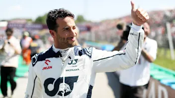 BUDAPEST, HUNGARY - JULY 23: Daniel Ricciardo of Australia and Scuderia AlphaTauri prepares to