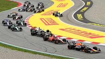 BARCELONA, SPAIN - JUNE 04: Max Verstappen of the Netherlands driving the (1) Oracle Red Bull