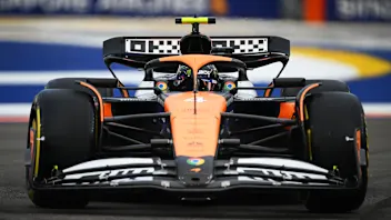 SINGAPORE, SINGAPORE - SEPTEMBER 21: Lando Norris of Great Britain driving the (4) McLaren MCL38