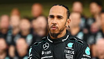 ABU DHABI, UNITED ARAB EMIRATES - DECEMBER 05: Lewis Hamilton of Great Britain and Mercedes looks