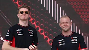 ABU DHABI, UNITED ARAB EMIRATES - DECEMBER 07: Nico Hulkenberg of Germany and Haas F1 and Kevin