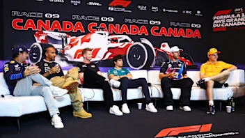 MONTREAL, QUEBEC - JUNE 06: Sergio Perez of Mexico and Oracle Red Bull Racing, Lewis Hamilton of