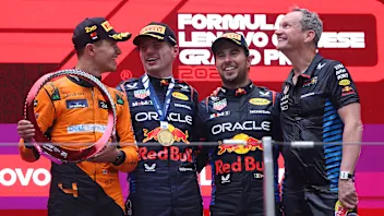 SHANGHAI, CHINA - APRIL 21: Max Verstappen of the Netherlands driving the (1) Oracle Red Bull