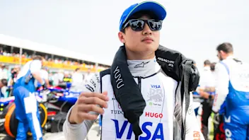 IMOLA, ITALY - MAY 19: Yuki Tsunoda of Japan and Visa Cash App RB prepares to drive on the grid
