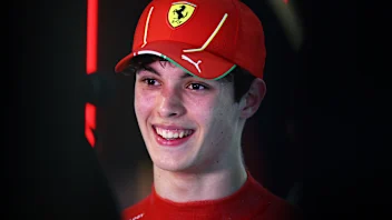JEDDAH, SAUDI ARABIA - MARCH 09: 7th placed Oliver Bearman of Great Britain and Ferrari talks to