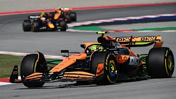 BARCELONA, SPAIN - JUNE 21: Lando Norris of Great Britain driving the (4) McLaren MCL38 Mercedes on