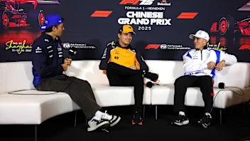 SHANGHAI, CHINA - MARCH 20: Alexander Albon of Thailand and Williams Lando Norris of Great Britain