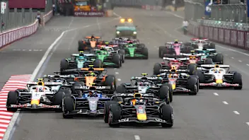 BAKU, AZERBAIJAN - SEPTEMBER 21: Max Verstappen of the Netherlands driving the (1) Oracle Red Bull