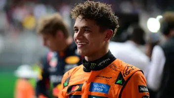 SAO PAULO, BRAZIL - NOVEMBER 09: Race winner Lando Norris of Great Britain and McLaren looks on in