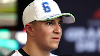 SAO PAULO, BRAZIL - NOVEMBER 08: Fifth placed qualifier Isack Hadjar of France and Visa Cash App