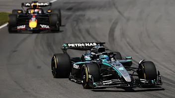 MONTREAL, QUEBEC - JUNE 15: George Russell of Great Britain driving the (63) Mercedes AMG Petronas