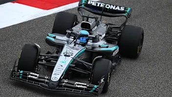 BAHRAIN, BAHRAIN - FEBRUARY 26: George Russell of Great Britain driving the (63) Mercedes AMG
