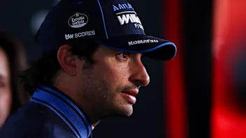 SHANGHAI, CHINA - MARCH 15: Ninth placed Carlos Sainz of Spain and Williams is interviewed during