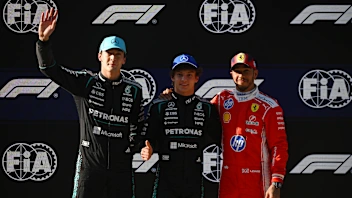 SHANGHAI, CHINA - MARCH 14: Pole position qualifier Andrea Kimi Antonelli of Italy and Mercedes AMG