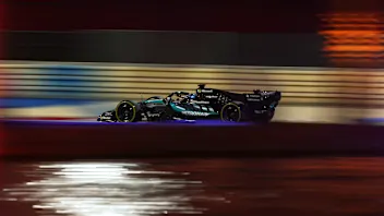 BAHRAIN, BAHRAIN - FEBRUARY 20: George Russell of Great Britain driving the (63) Mercedes AMG