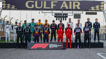 Top row: Nyck de Vries (AlphaTauri), Yuki Tsunoda (AlphaTauri), Fernando Alonso (Aston Martin),