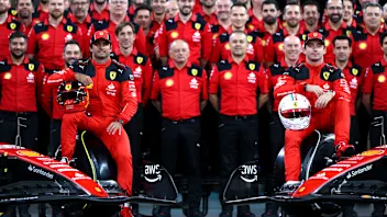 ABU DHABI, UNITED ARAB EMIRATES - NOVEMBER 23: Charles Leclerc of Monaco and Ferrari and Carlos