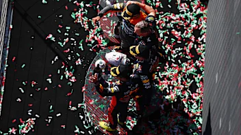 BUDAPEST, HUNGARY - JULY 23: Race winner Max Verstappen of the Netherlands and Oracle Red Bull