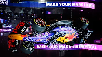 LAS VEGAS, NEVADA - NOVEMBER 14: The Oracle Red Bull Racing RB19 is pictured at the Red Bull Racing