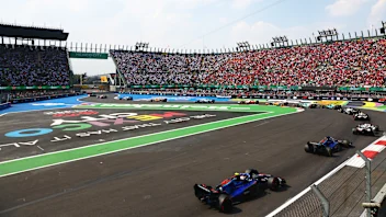 MEXICO CITY, MEXICO - OCTOBER 30: Nicholas Latifi of Canada driving the (6) Williams FW44 Mercedes