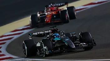 BAHRAIN, BAHRAIN - MARCH 02: George Russell of Great Britain driving the (63) Mercedes AMG Petronas