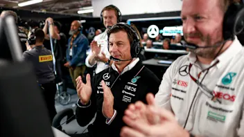 MONTREAL, QUEBEC - JUNE 09: George Russell of Great Britain driving the (63) Mercedes AMG Petronas