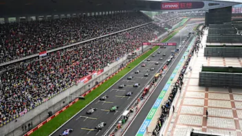 SHANGHAI, CHINA - APRIL 21: Max Verstappen of the Netherlands driving the (1) Oracle Red Bull