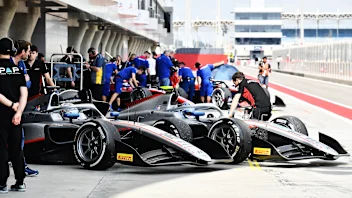 BAHRAIN, BAHRAIN - FEBRUARY 12: Amaury Cordeel of Belgium and Hitech Pulse-Eight (16) and Paul Aron