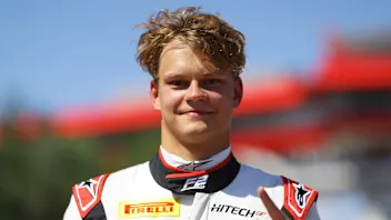 BARCELONA, SPAIN - JUNE 21: Pole position qualifier Paul Aron of Estonia and Hitech Pulse-Eight