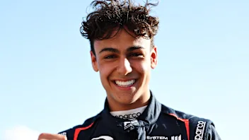 NORTHAMPTON, ENGLAND - JULY 06: Race winner Arvid Lindblad of Great Britain and PREMA Racing (3)