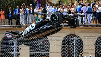 MONTE-CARLO, MONACO - MAY 26: The VF-24 of Kevin Magnussen of Denmark and Haas F1 lifted off the