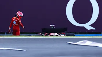 BUDAPEST, HUNGARY - JULY 19: Charles Leclerc of Monaco and Ferrari walks from his car after