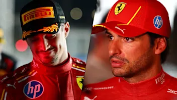 LUSAIL CITY, QATAR - DECEMBER 01: Sixth placed finisher Carlos Sainz of Spain and Ferrari talks to