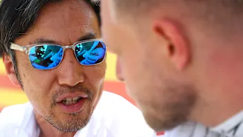 MONTREAL, QUEBEC - JUNE 07: Haas F1 Team Principal Ayao Komatsu attends the Team Principals Press Conferencek during practice ahead of the F1 Grand Prix of Canada at Circuit Gilles Villeneuve. (Photo by Bryn Lennon/Getty Images)