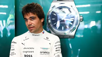 BARCELONA, SPAIN - MAY 30: Lance Stroll of Canada and Aston Martin F1 Team looks on in the garage