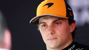 SPA, BELGIUM - JULY 26: Second placed Oscar Piastri of Australia and McLaren is interviewed during