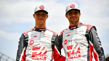 MONTREAL, QUEBEC - JUNE 12: Oliver Bearman of Great Britain and Haas F1 and Esteban Ocon of France