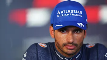 IMOLA, ITALY - MAY 15: Carlos Sainz of Spain and Williams looks on in the Paddock during previews