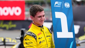 NORTHAMPTON, ENGLAND - JULY 05: Race winner Leonardo Fornaroli of Italy and Invicta Racing (1)