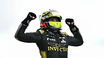 BUDAPEST, HUNGARY - AUGUST 03: Race winner Leonardo Fornaroli of Italy and Invicta Racing (1)