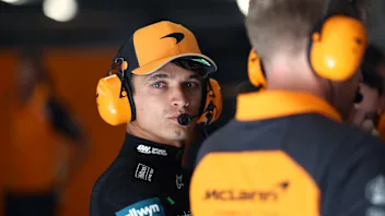 BUDAPEST, HUNGARY - AUGUST 02: Lando Norris of Great Britain and McLaren looks on in the garage