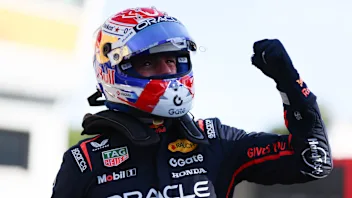 MONZA, ITALY - SEPTEMBER 06: Pole position qualifier Max Verstappen of the Netherlands and Oracle