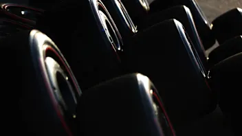 SHANGHAI, CHINA - MARCH 22: Tyres outside the Oracle Red Bull Racing garage during qualifying ahead