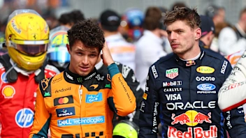 MELBOURNE, AUSTRALIA - MARCH 08: Fifth placed Lando Norris of Great Britain and McLaren and Sixth