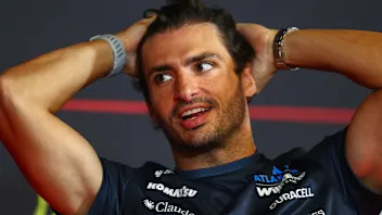 BARCELONA, SPAIN - JUNE 11: Carlos Sainz of Spain and Williams looks on in the Drivers Press