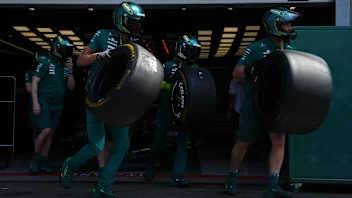 SPA, BELGIUM - JULY 17: Aston Martin F1 Team pitstop practice prior to practice ahead of the F1