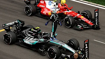 SHANGHAI, CHINA - MARCH 15: Race winner Andrea Kimi Antonelli of Italy and Mercedes AMG Petronas F1